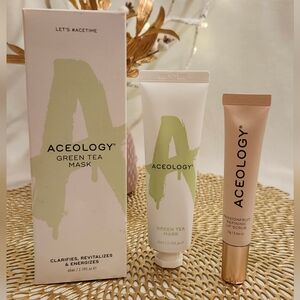 Aceology Green Tea Mask, Aceology Passionfruit Refining Lip Scrub ☆RV$98☆